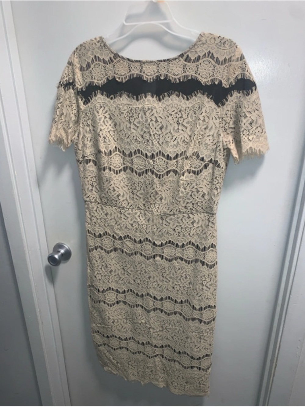 NWOT Sangria Size 12 Beige Lace Dress